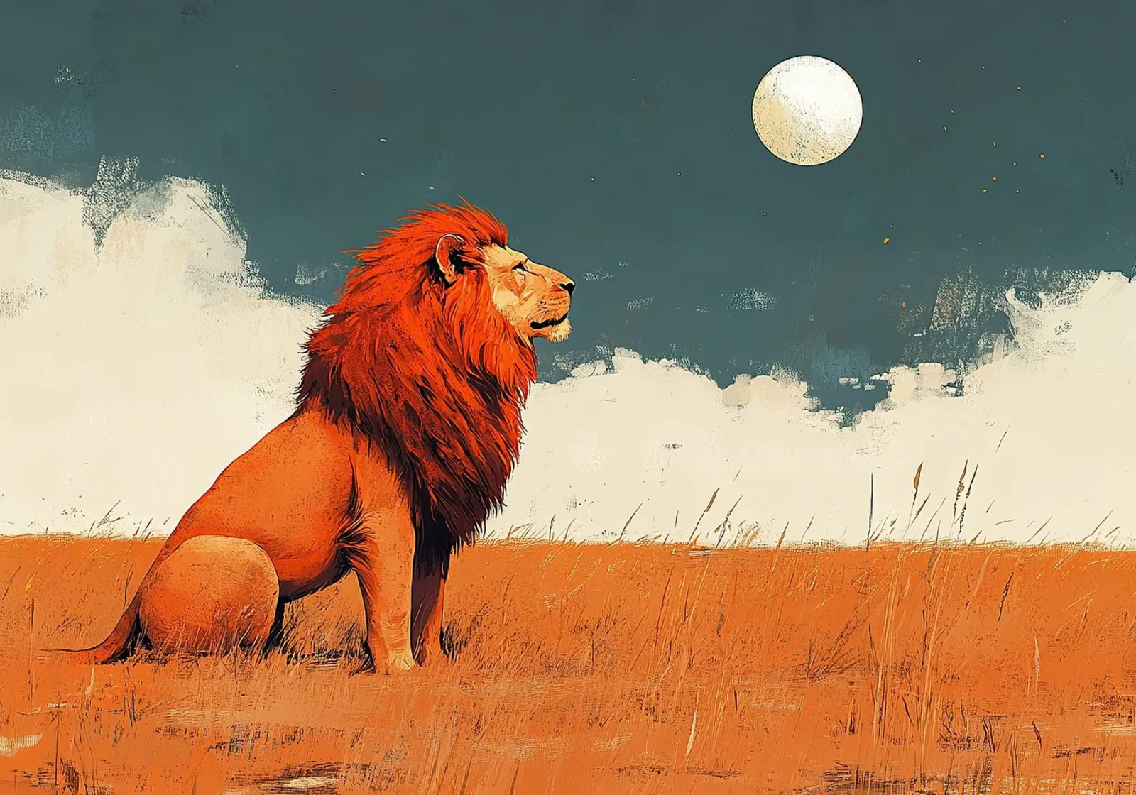 Lion canvas by Nikis Art Studio