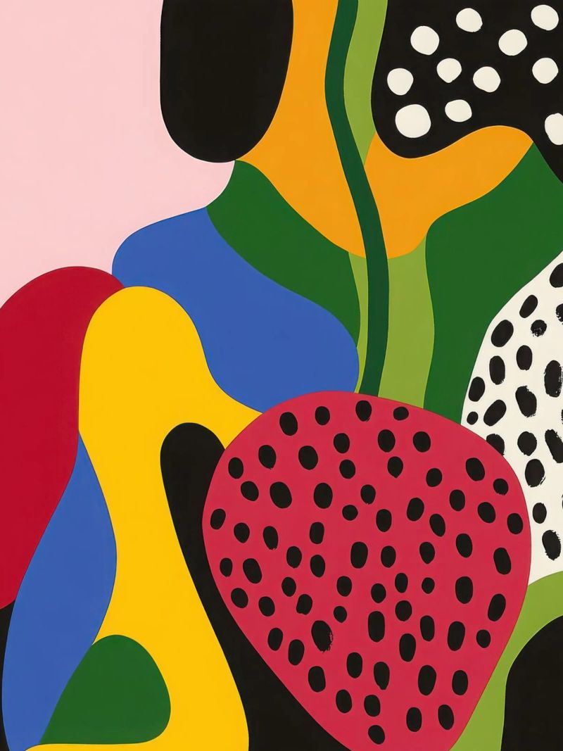 Burs and abstract shapes poster by Pop and Fruits - Affiches & posters