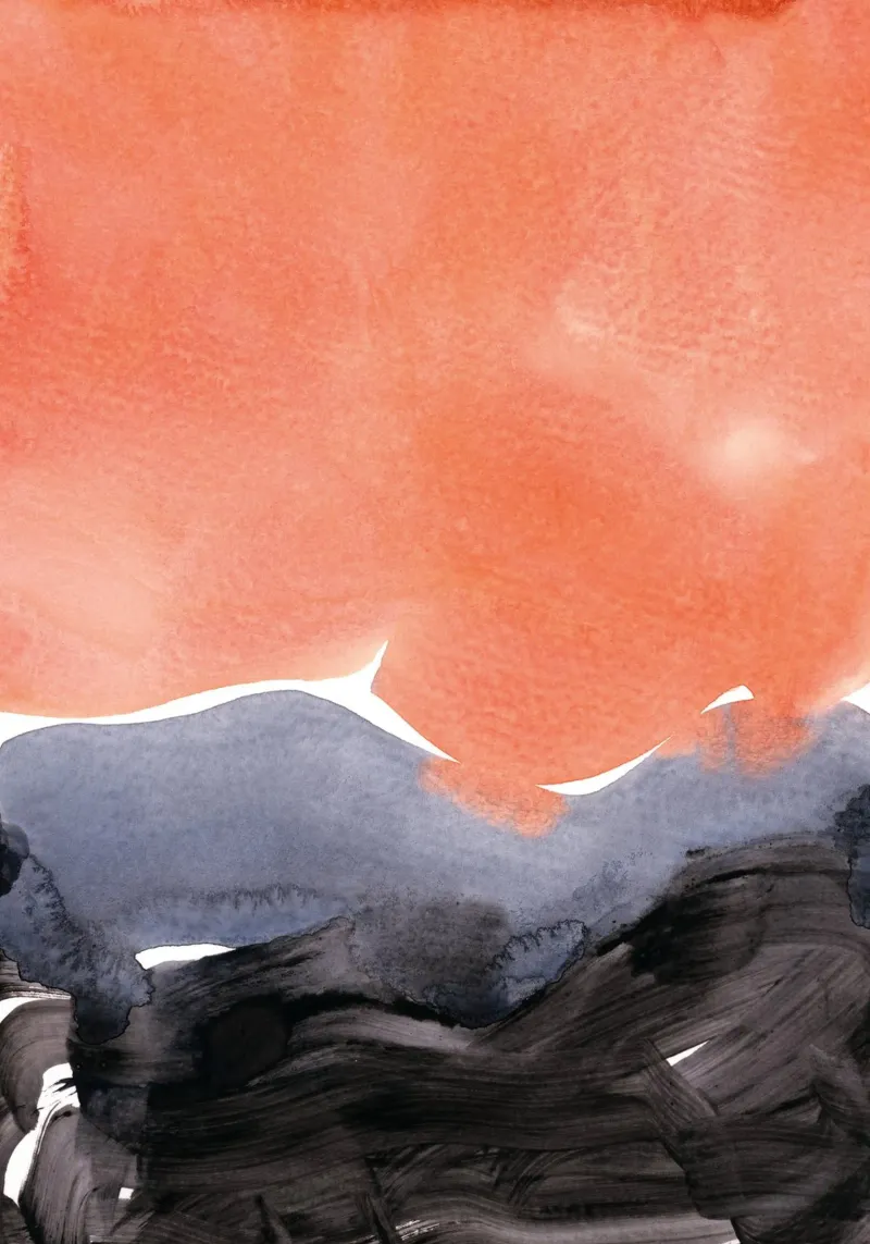 orange blue graphite alluminio dibond da IRIS LEHNHARDT FINE ART