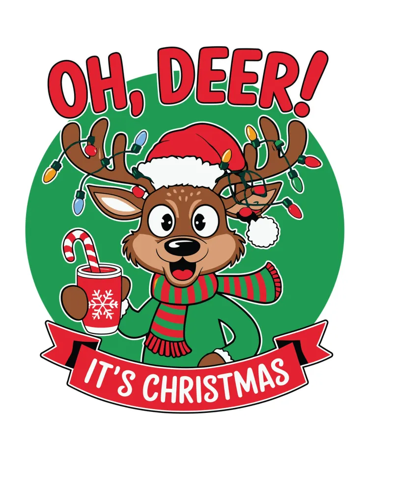 OH, DEER! IT'S CHRISTMAS Poster von edsonramosart