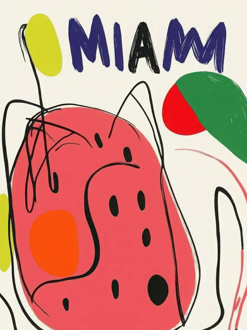 Miam Madness poster with plastic frame by Pop and Fruits - Affiches & posters