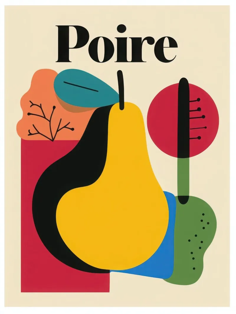 Poire Musicale carta hahnemühle da Pop and Fruits - Affiches & posters