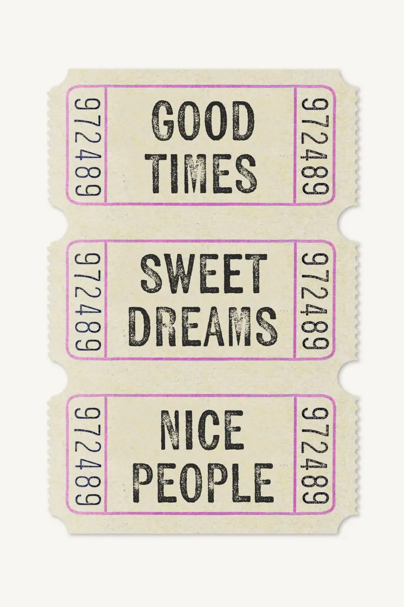 Movieticket Good Times poster con telaio in plastica da Malou-Studio