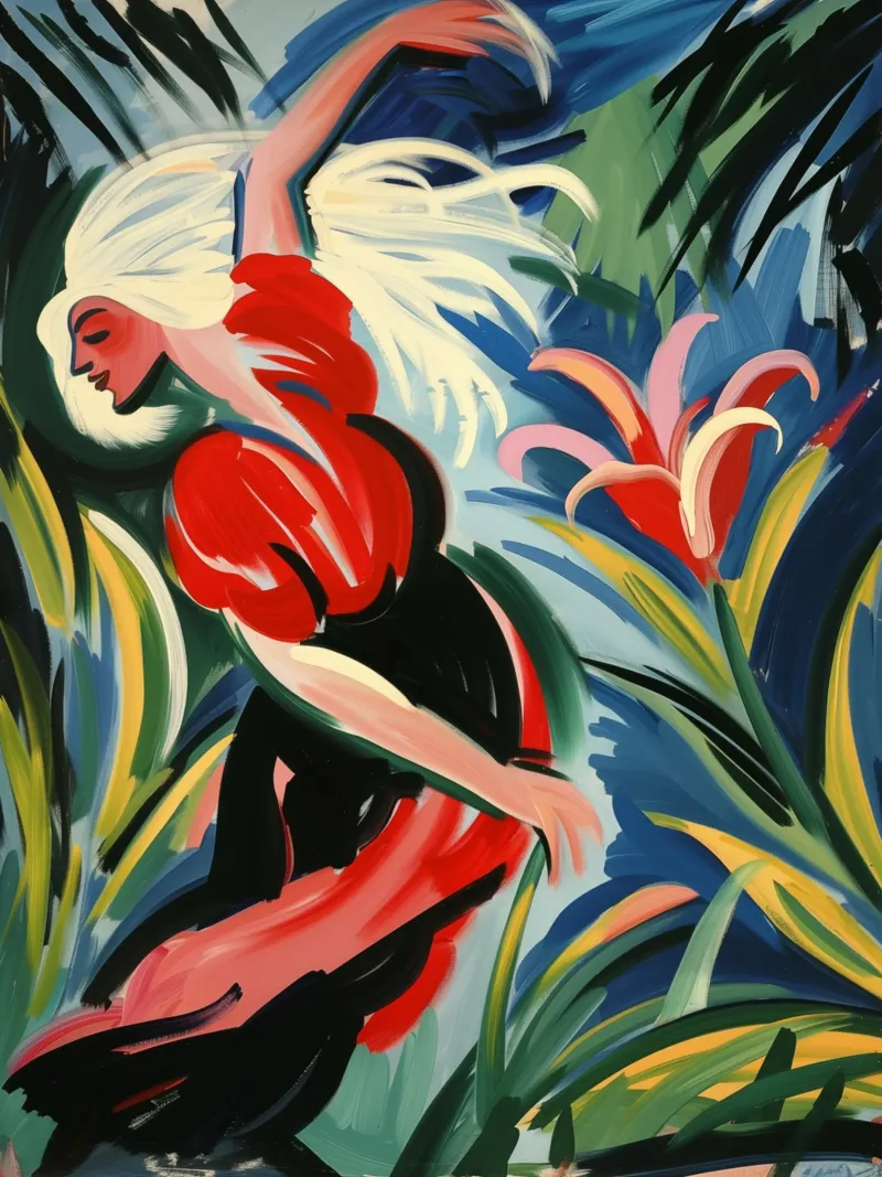 Spring Awakening | Sensual Expressionist Painting canvas with Floater frame by Autofocus