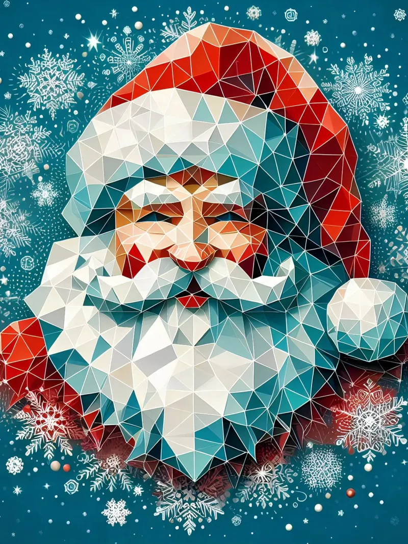 Smiling Santa plexiglass da Digital Naive