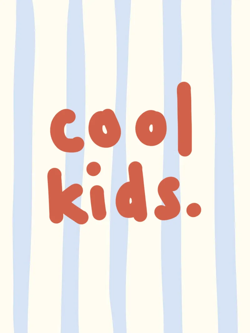 Cool kids poster with aluminum frame by we line studio - design