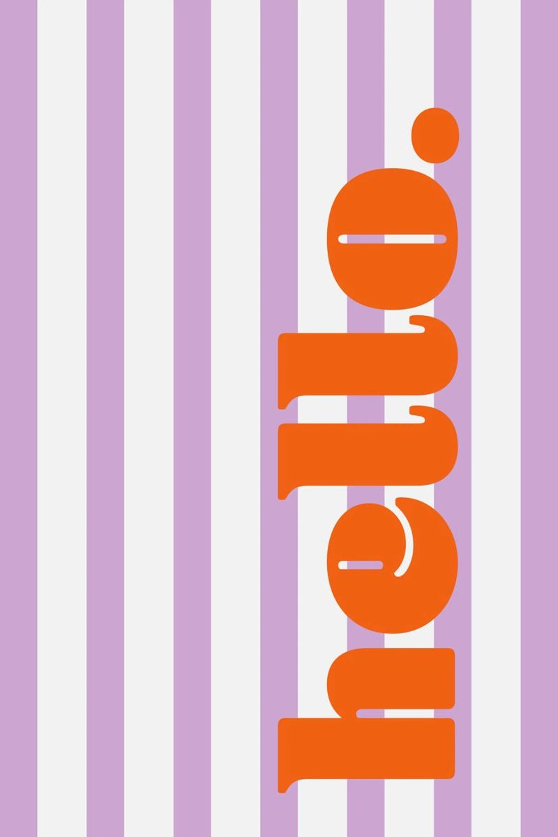 Hallo - Streifen Flieder Poster von Malou-Studio