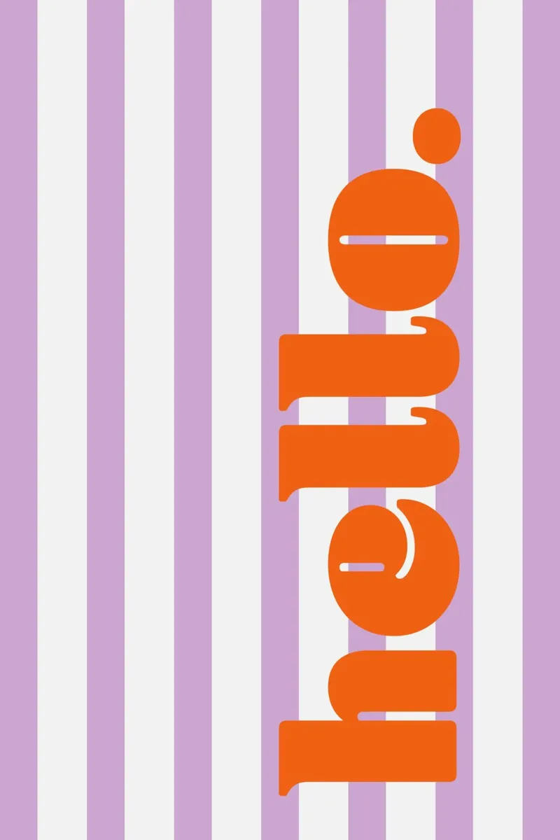 Ciao - Strisce Lilla poster da Malou-Studio