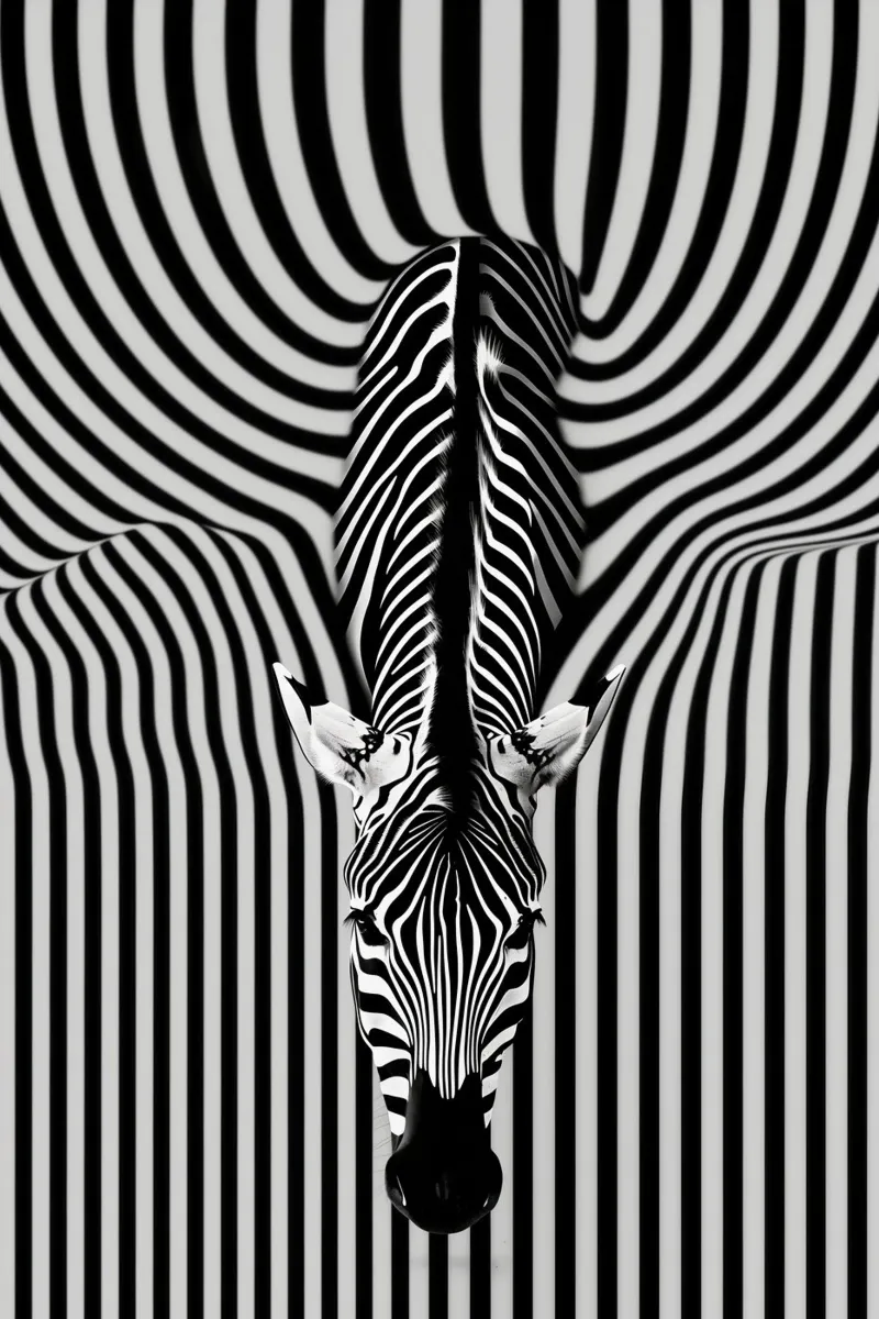 Ritratto di zebra | Strisce Op-Art pellicola backlit da Autofocus