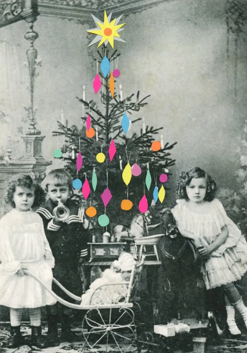 Mattina di Natale poster con telaio in alluminio da Cassia Beck Collage