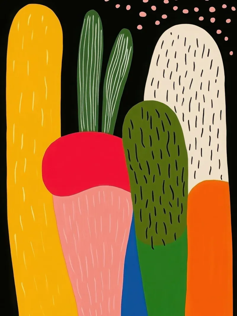 Carota notturna poster con telaio in alluminio da Pop and Fruits - Affiches & posters