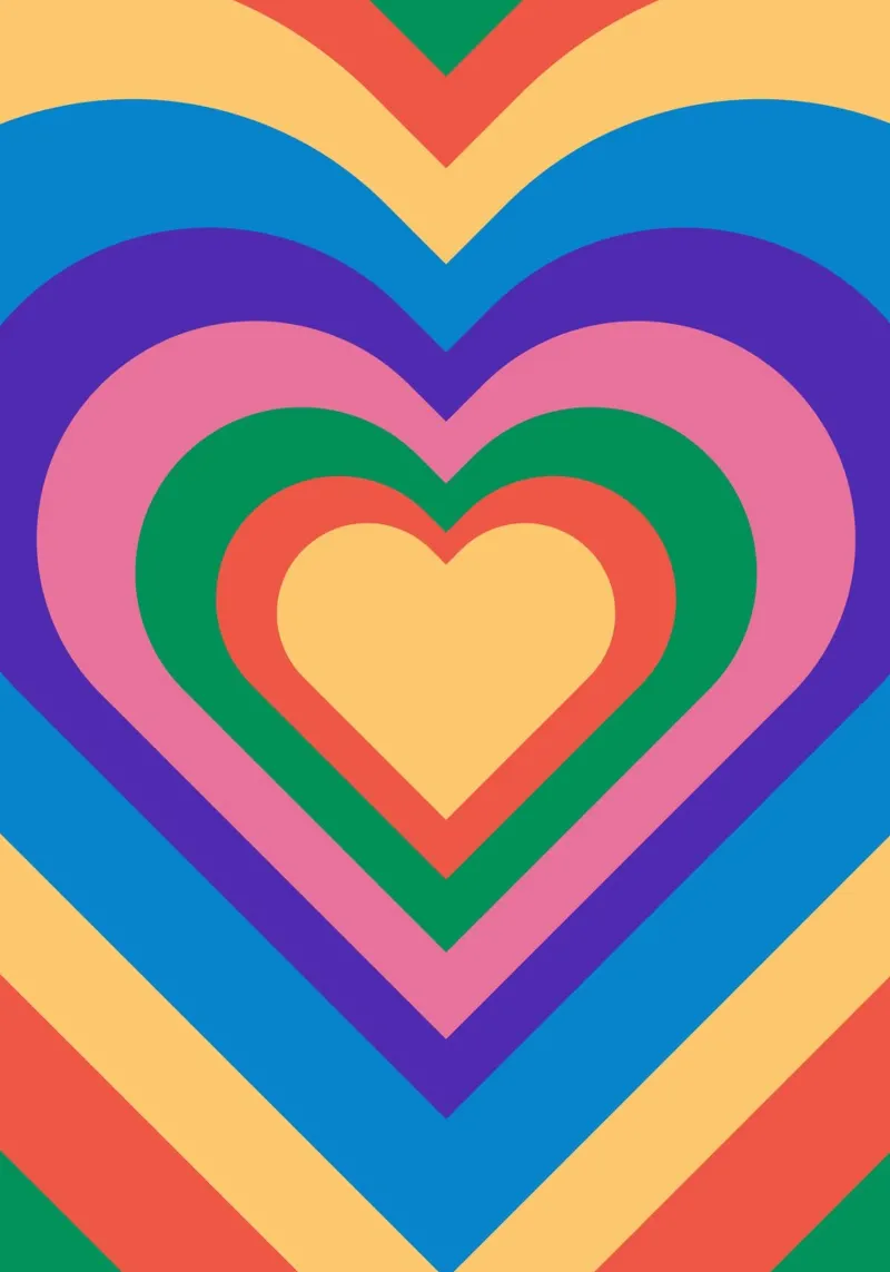 Love repeat with retro color pannello forex da galihstudio