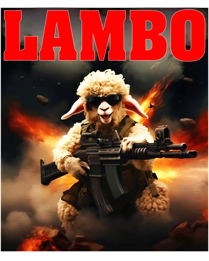Lam Lambo Grappig Ontwerp canvas met Baklijst van theganduls