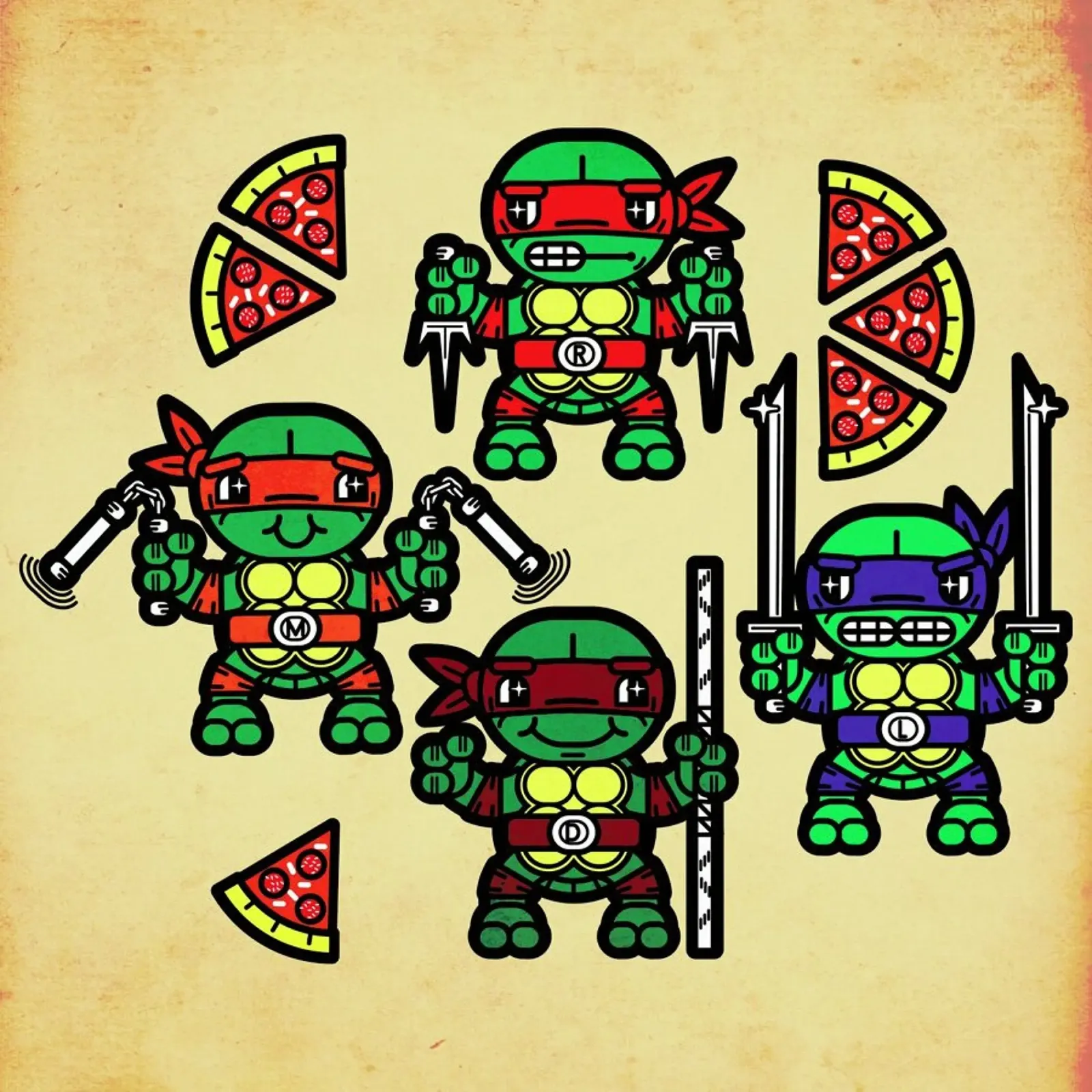 Pizza Party carta hahnemühle da Chobopop