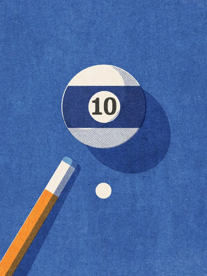 BALLS - Billiards - Ball 10 poster da DANIEL COULMANN