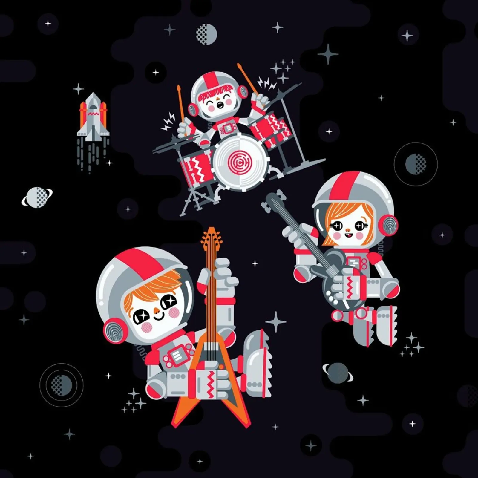 Space Rock alu-dibond by Chobopop