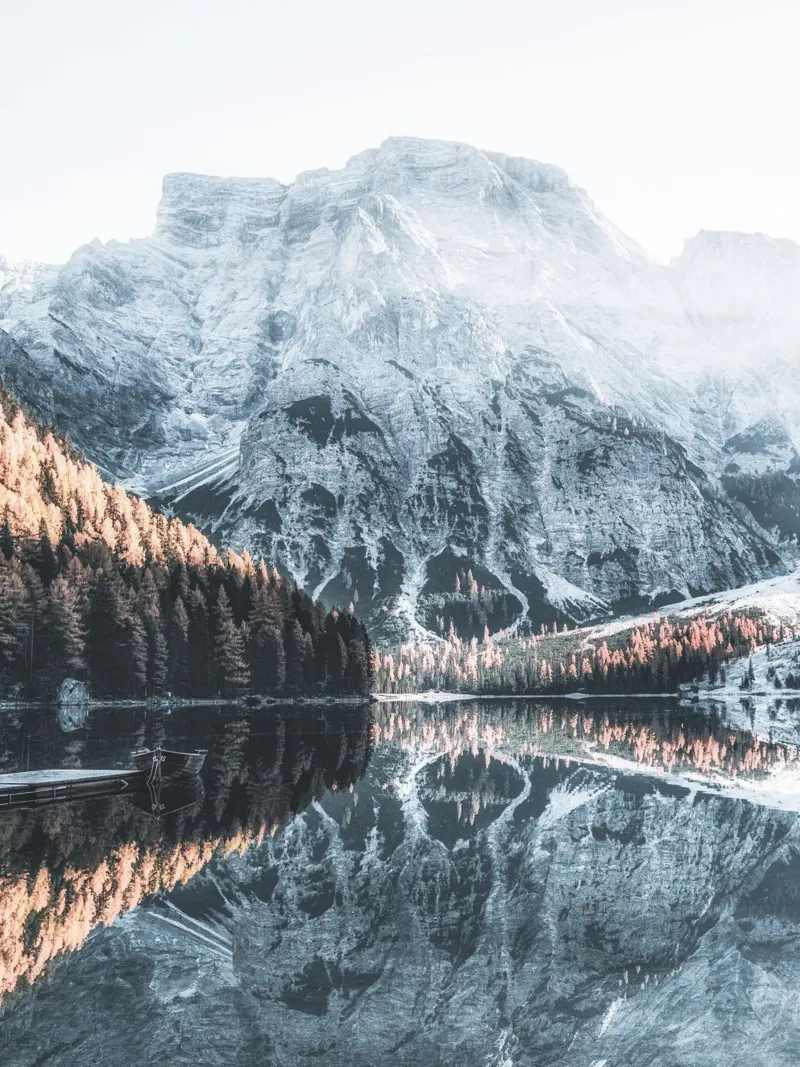 Alps Panorama Reflection - Modern Nature Photography canvas by Whole©