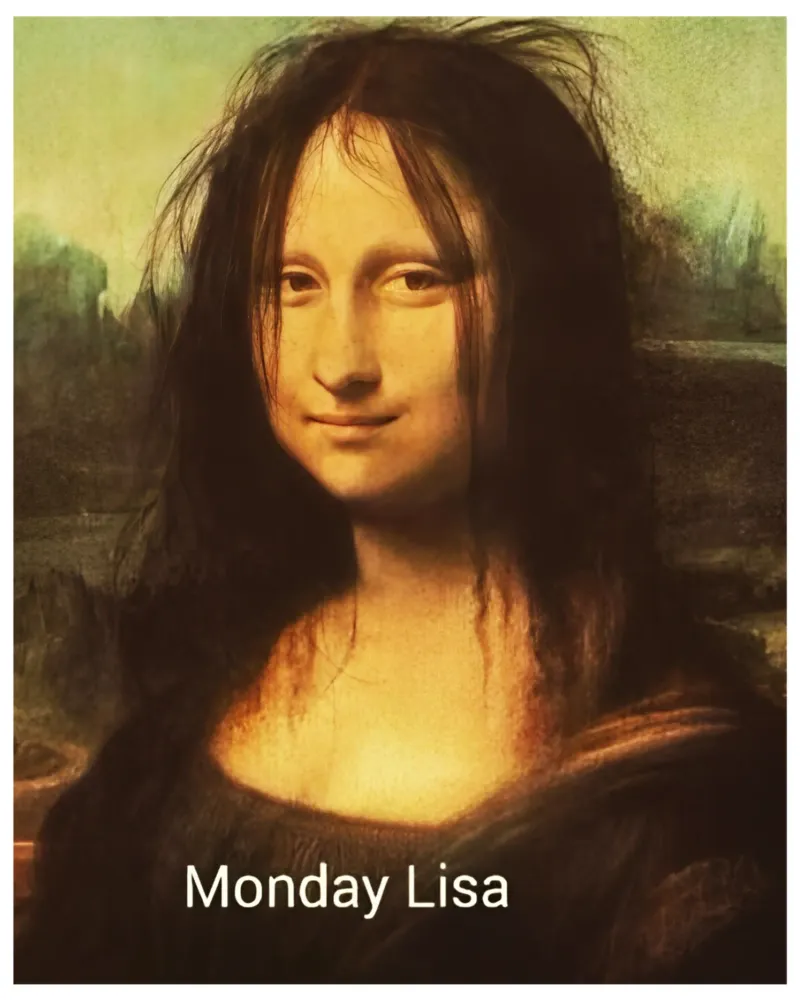 Lunedì Mood design lunedì lisa divertente Design alluminio dibond da theganduls