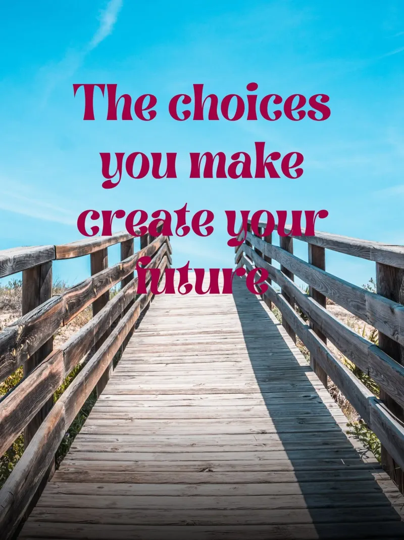 The Choices You Make Create Your Future-inspirational canvas by inspirational quote