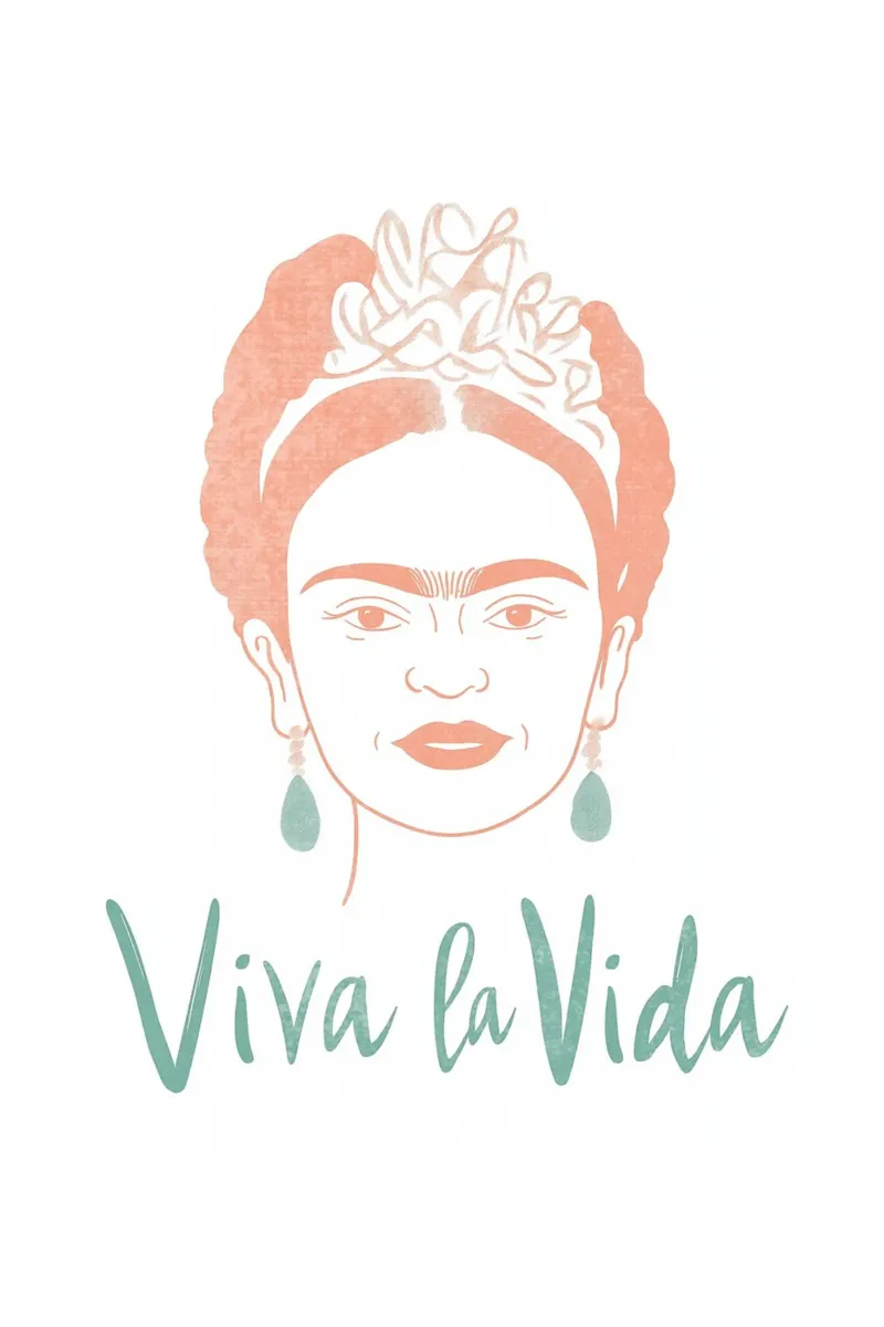 Icona moderna Frida poster con telaio in legno da Carinaprint