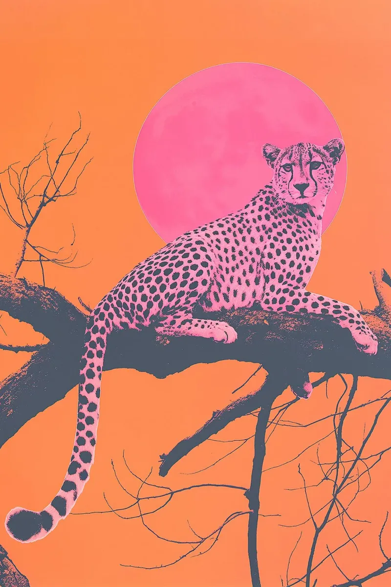 Pink Cheetah e Sunet Vibes pellicola backlit da Malou-Studio