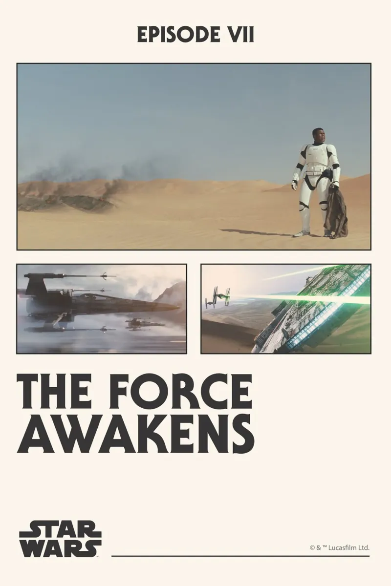 EPISODE VII - BATTLE SEQUENCE alluminio dibond da Star Wars