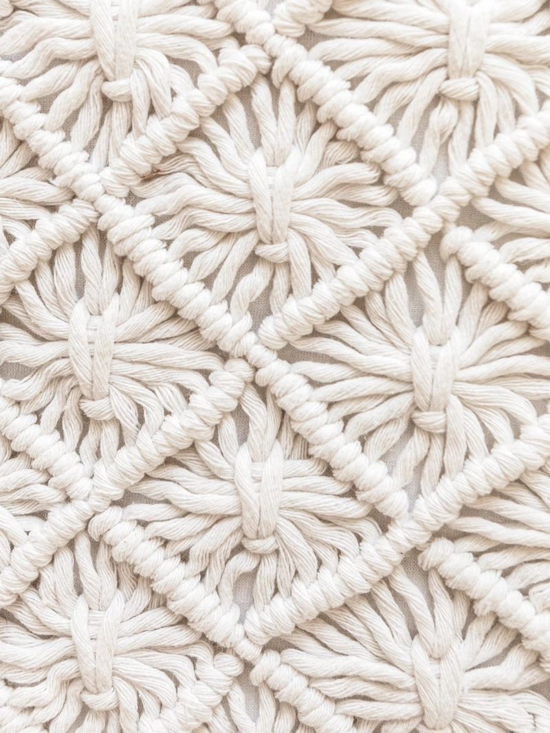 Boho macramé pattern - Stylish textile design canvas by Whole©