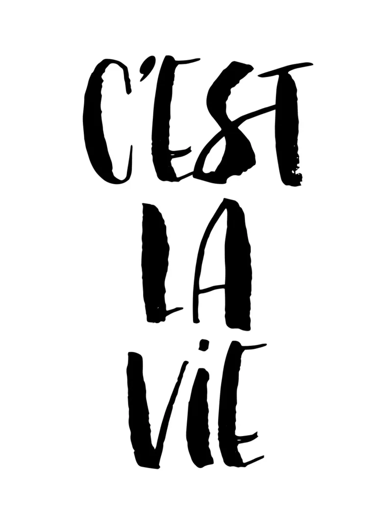 Cest La Vie in bianco e nero pellicola backlit da THE MOTIVATED TYPE