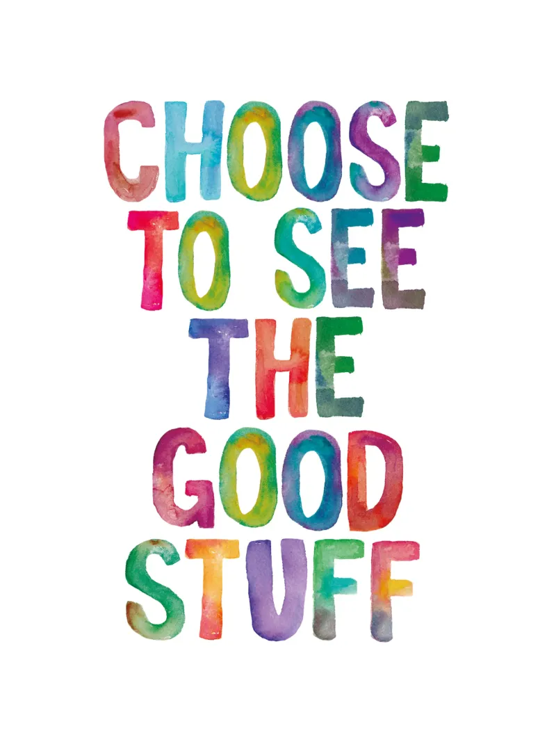 Scegliete di vedere le cose belle Rainbow Typography Design pellicola backlit da THE MOTIVATED TYPE