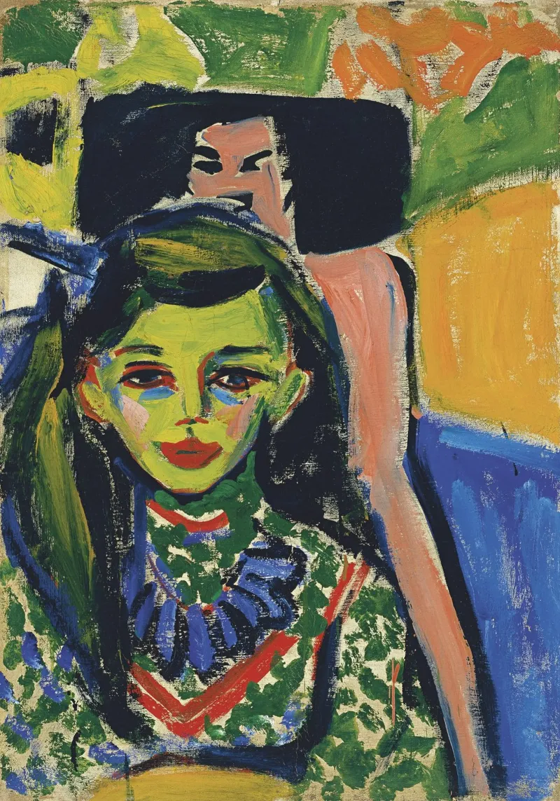 Ernst Ludwig Kirchner - Franzi in front of Carved Chair backlit film by William Store