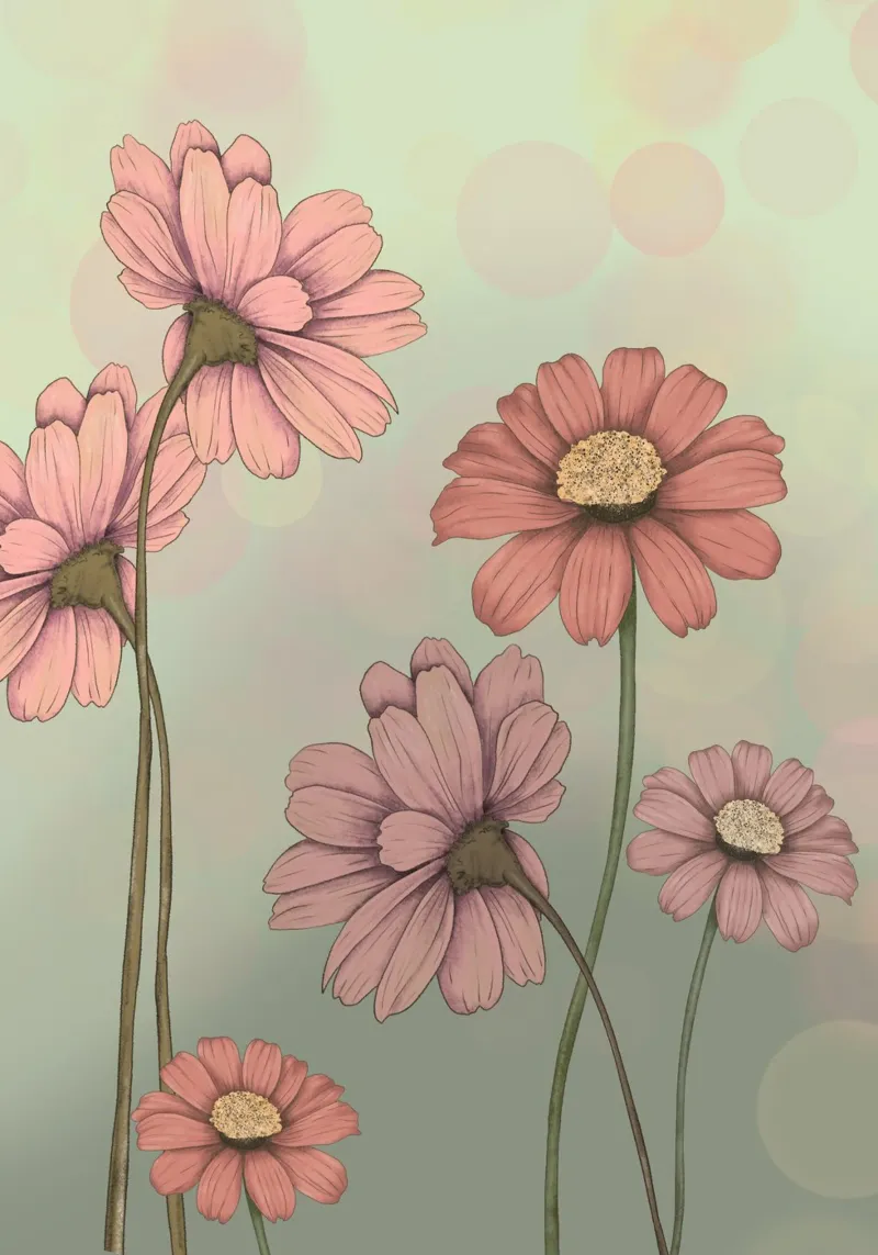 Flowers poster with plastic frame by AtelierTamtam