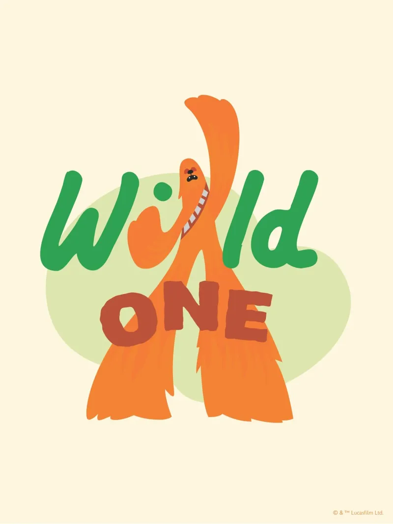 CHEWBACCA - WILD ONE poster con telaio in alluminio da Star Wars