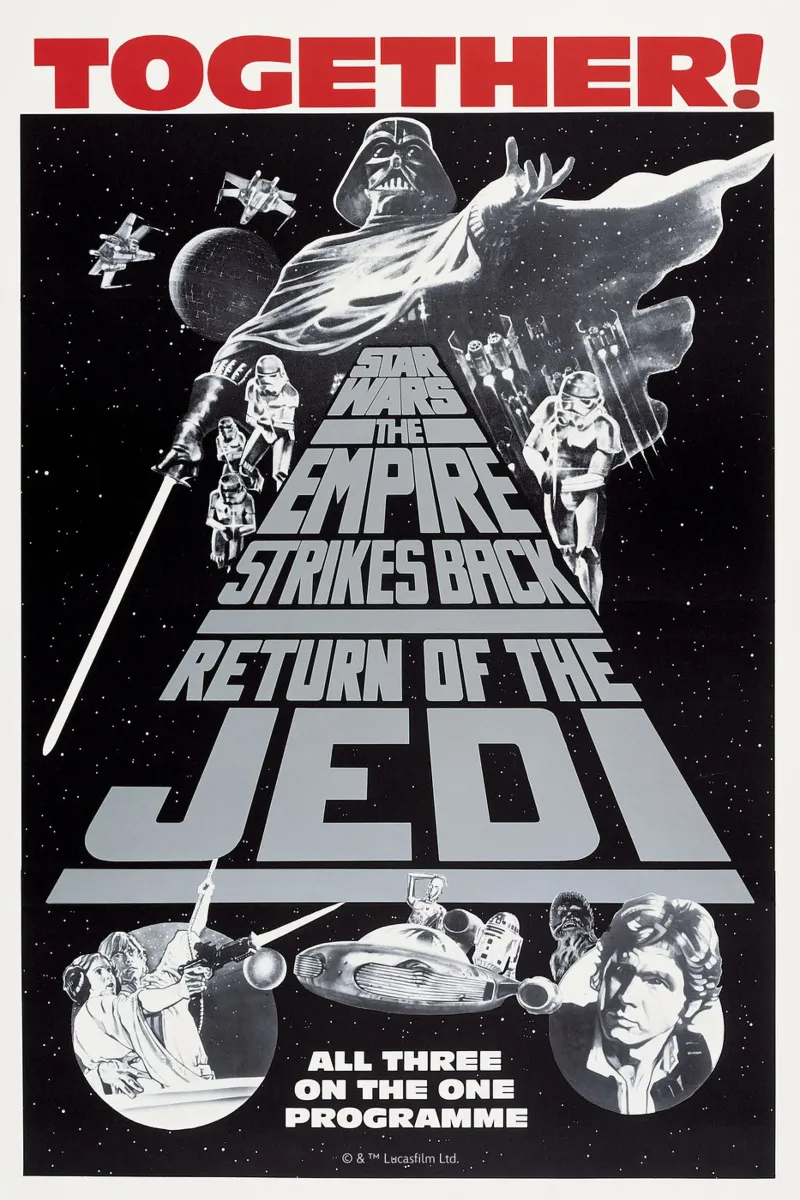 RETRO - STAR WARS SAGA poster con telaio in alluminio da Star Wars