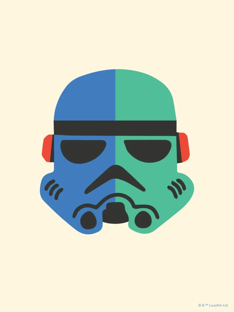 STORMTROOPER HELMET BLUE GREEN hahnemühle de Star Wars