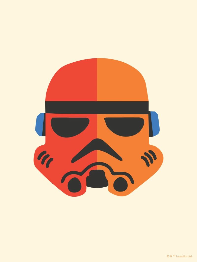 STORMTROOPER HELMET RED ORANGE poster by Star Wars