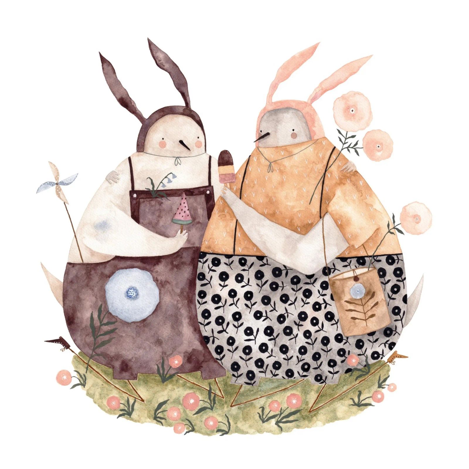 Claudia Voglhuber - Eistauben Poster von The Artcircle