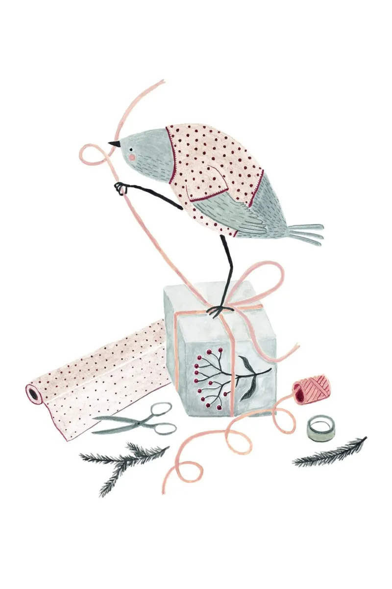 Claudia Voglhuber - Geschenke verpacken canvas met Baklijst van The Artcircle