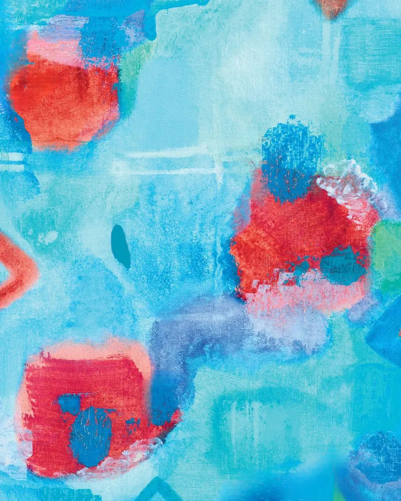 Abstract acrylschilderij "Kompas poster met kunststof frame van FABOArt