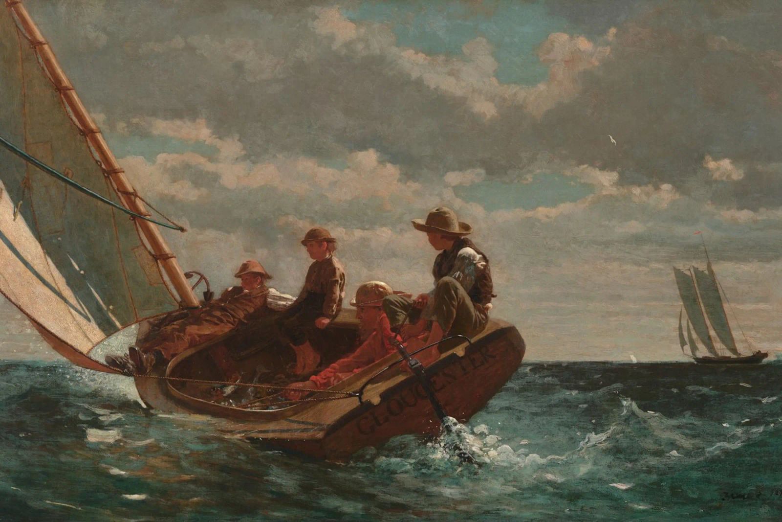 Winslow Homer - Breezing Up (Un vento giusto) plexiglass da William Store