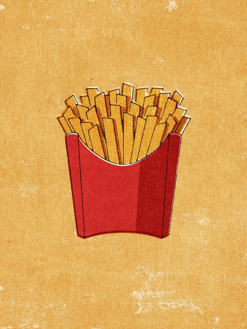 FAST FOOD - Fries Acryl-Glas von DANIEL COULMANN