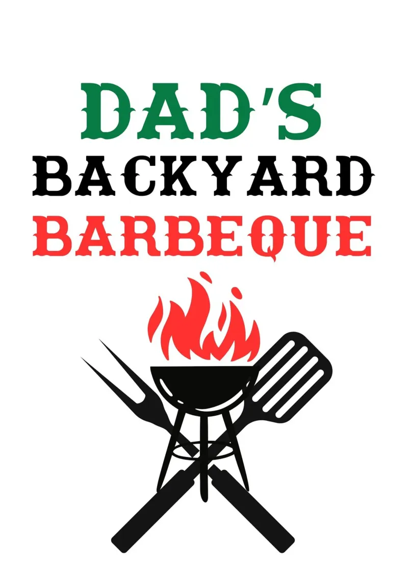 Barbeque in giardino di papà pellicola backlit da ramosashop