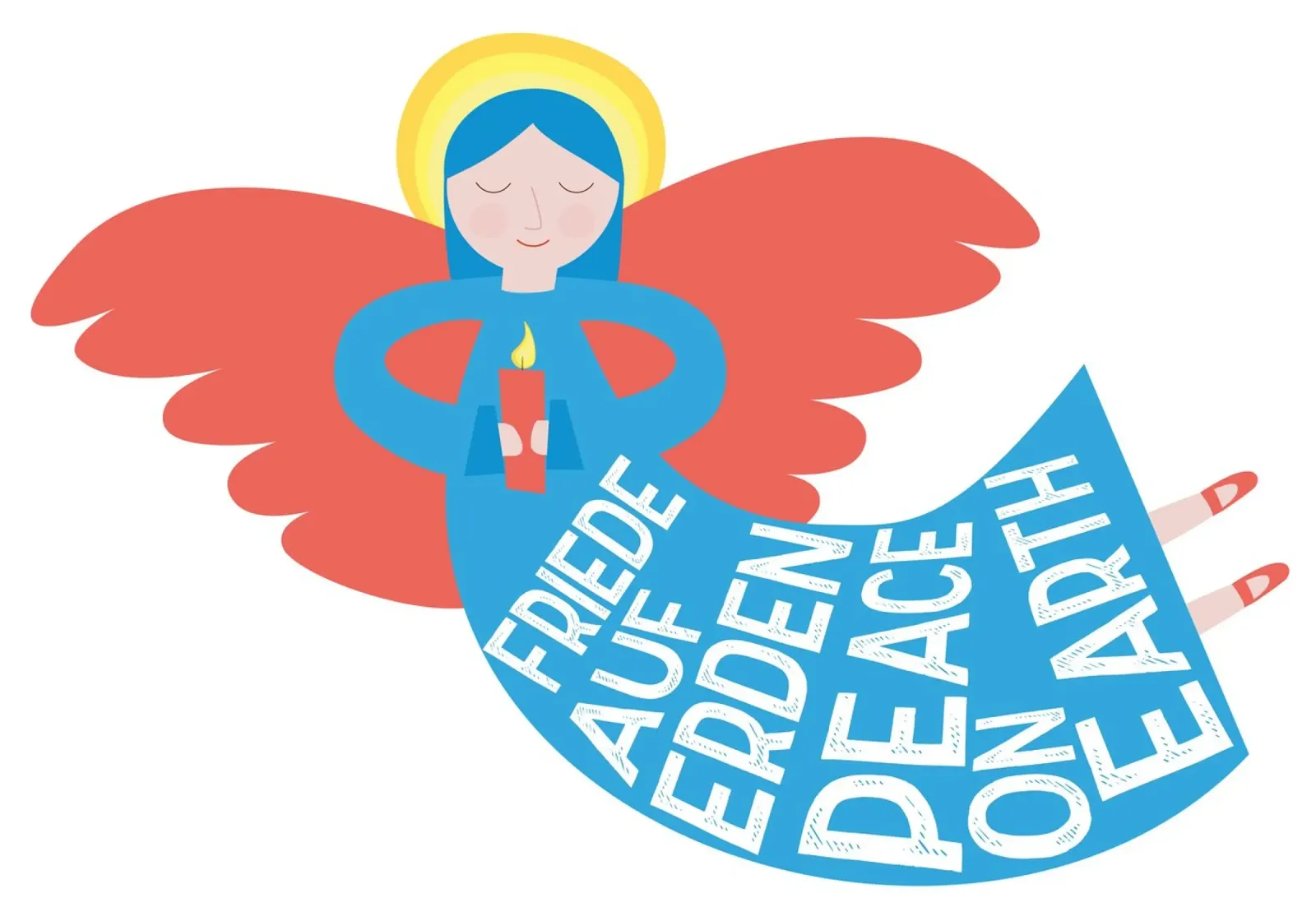 Angeli di Natale - pace in terra plexiglass da FrauFrüchtnicht