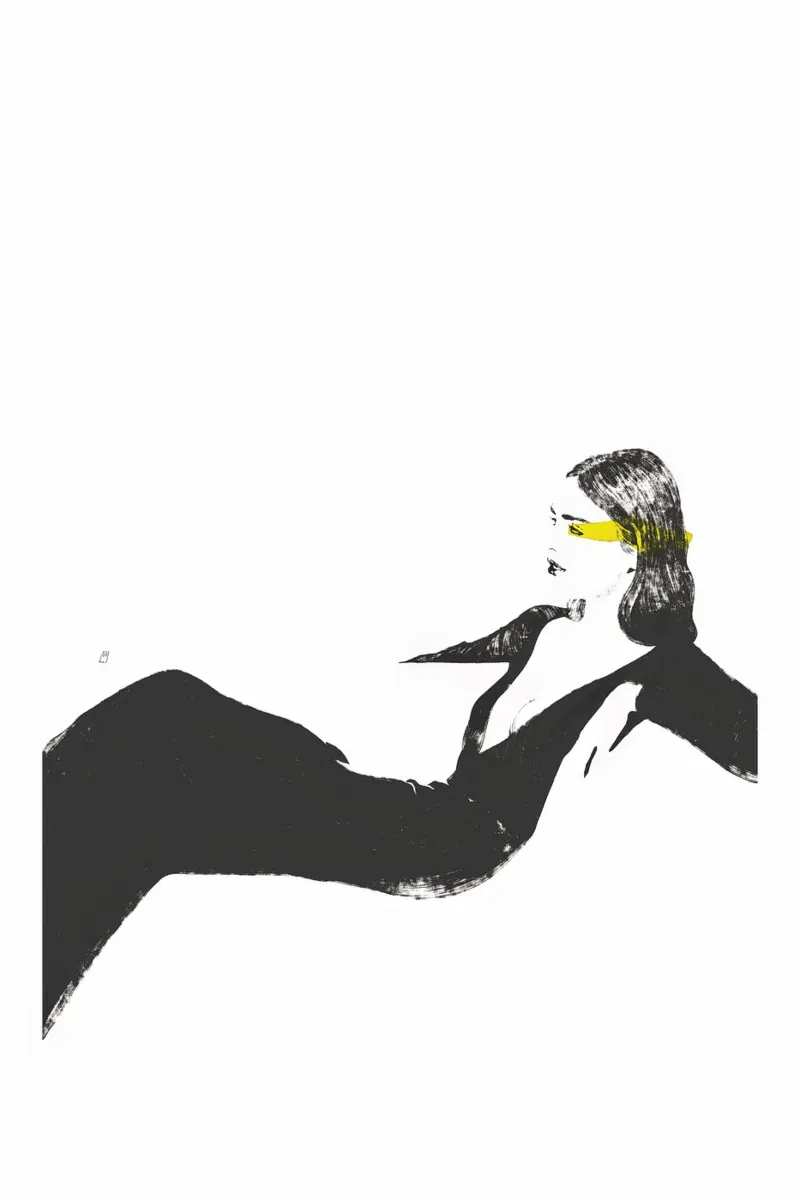 Untitled (Female Figure IV) tela con Cornice a cassetta da Manuel Rebollo