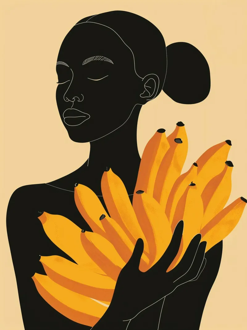 Rijpe bananen voor u | Afrikaanse elegantie canvas met Baklijst van Autofocus