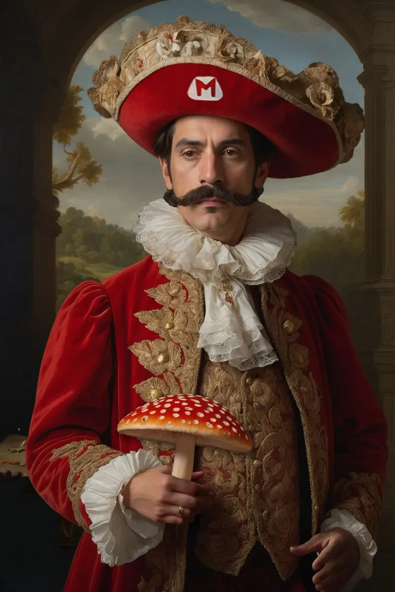 The Mushroom Baron: A Royal Twist | Limited Edition carta hahnemühle da Renaissance Rebel
