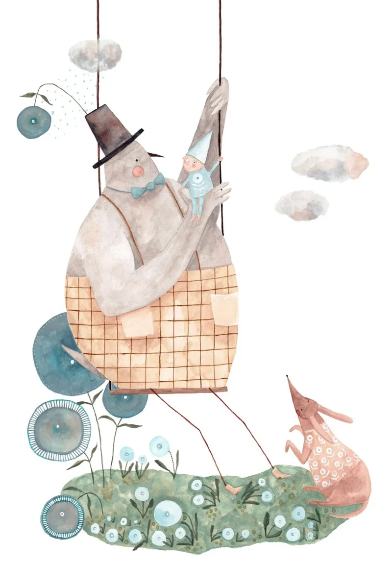 Claudia Voglhuber - Imaginärer Freund poster con telaio in plastica da The Artcircle