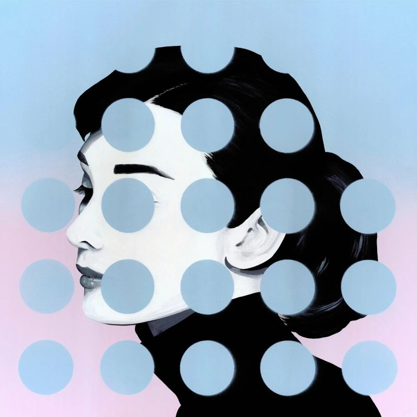 Audrey Dots Leinwand von Famous When Dead