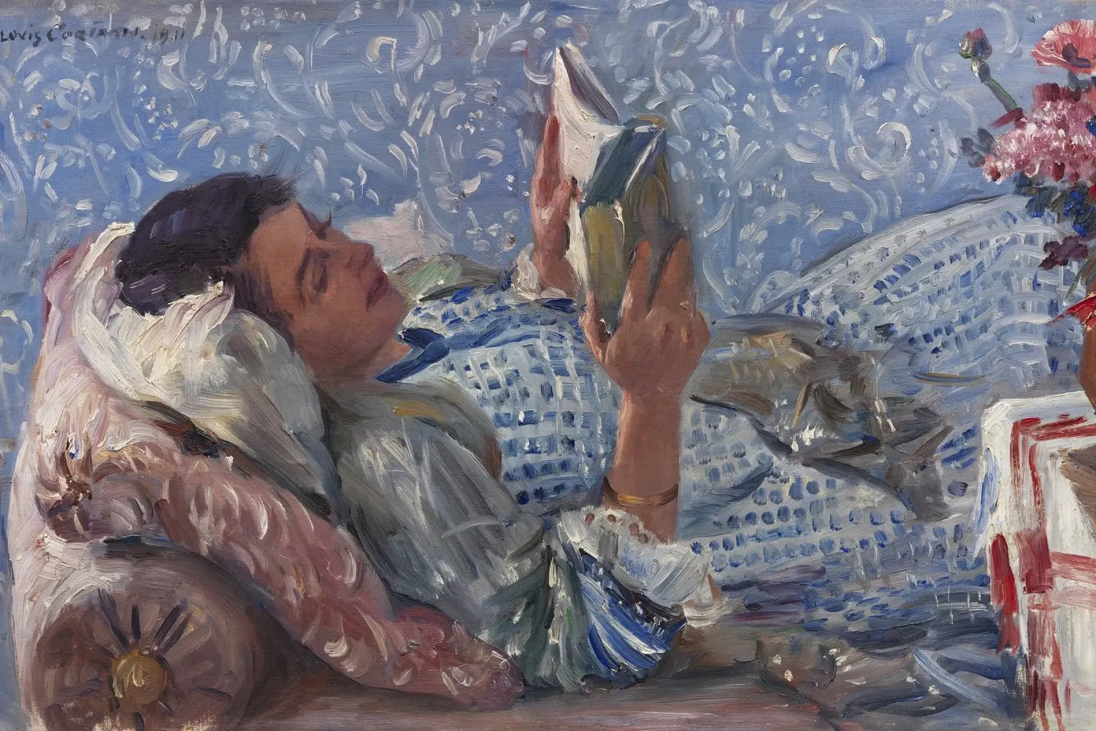 Lovis Corinth - Il lettore. 1911 pellicola backlit da ARTOTHEK
