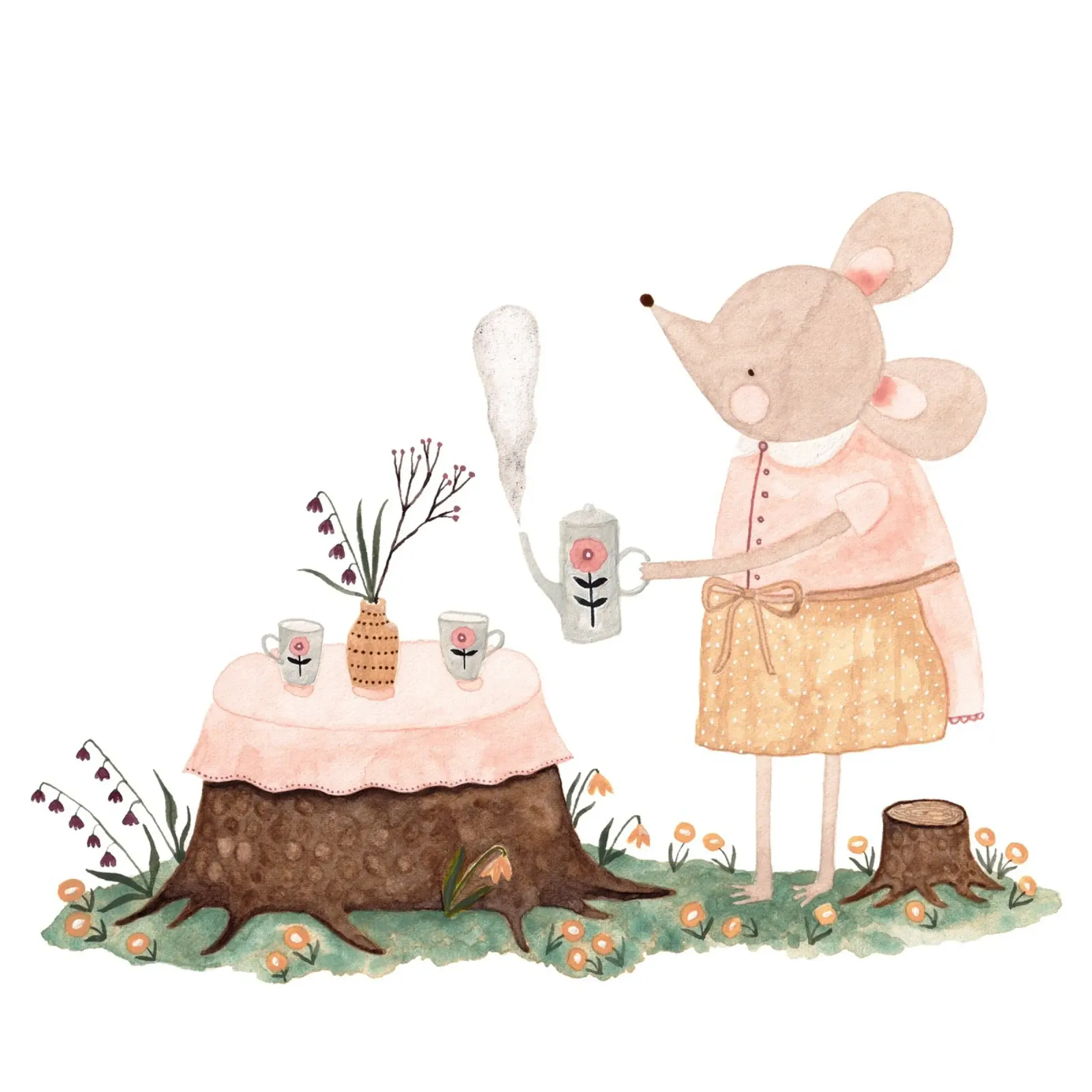 Claudia Voglhuber - Maus mit Tee pellicola backlit da The Artcircle