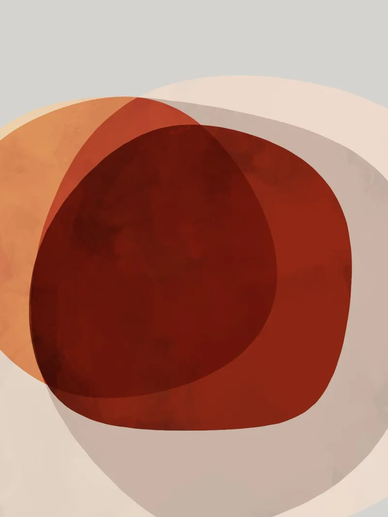 Abstract Shapes 13 | Brown, Terracotta, Rust, Neutrals carta hahnemühle da sabidussi